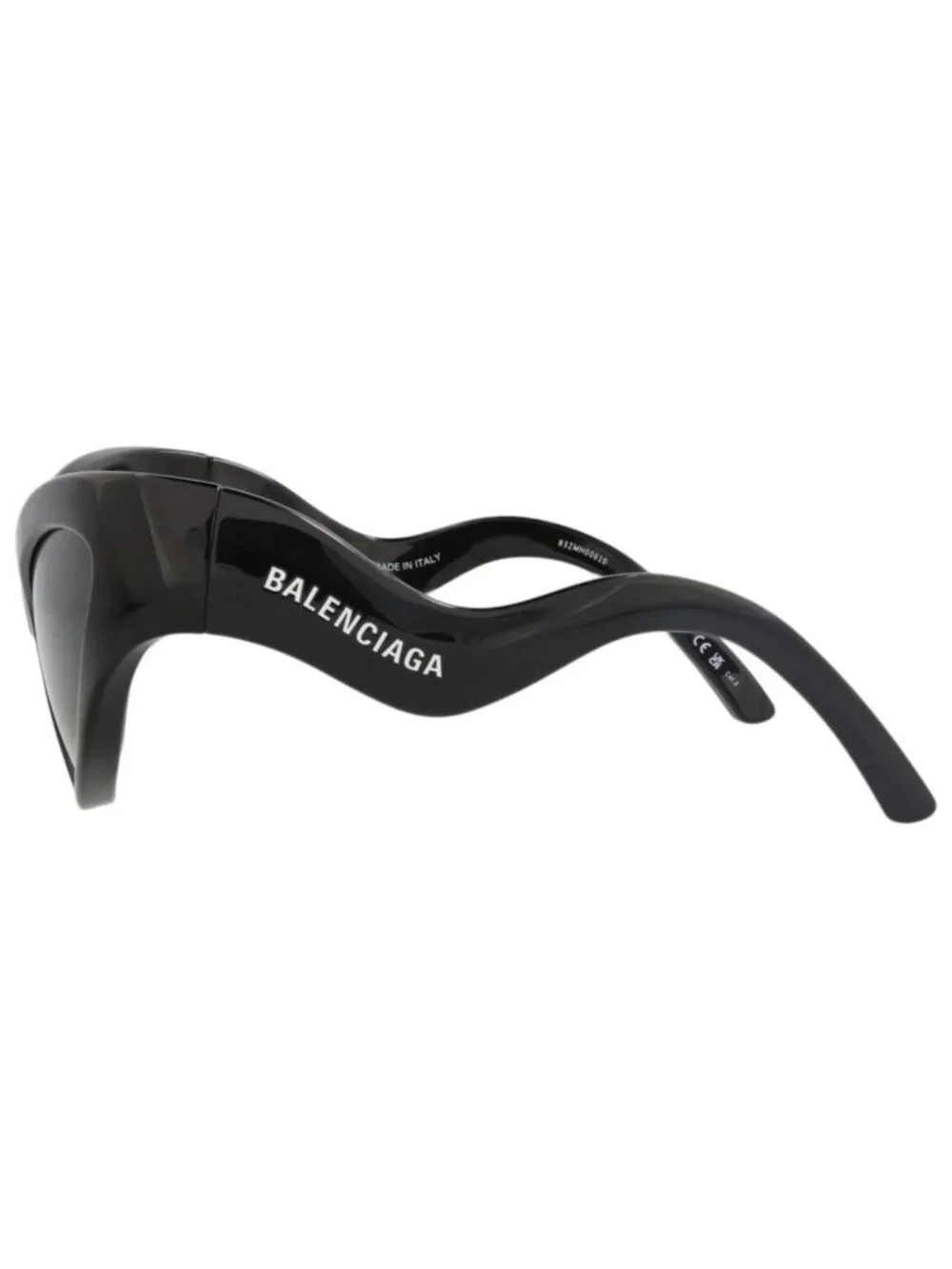 New Balenciaga Women's Sunglasses Cat Eye Bio Injection Frame Black Black Grey